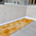 Tappeto Passatoia Salotto Cucina Bagno Lavabile Antiscivolo Moderno Geometrico Giallo Oro - MOD5013