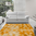 Tappeto Passatoia Salotto Cucina Bagno Lavabile Antiscivolo Moderno Geometrico Giallo Oro - MOD5013