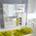 Tappeto Salotto Cucina Bagno Lavabile Antiscivolo Moderno Geometrico Astratto Giallo - MOD5036
