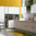 Tappeto Salotto Cucina Bagno Lavabile Antiscivolo Moderno Geometrico Triangolo Giallo - MOD5042