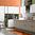Tappeto Salotto Cucina Bagno Lavabile Antiscivolo Moderno Geometrico Triangolo Arancio - MOD5043