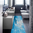 Tappeto Passatoia  Salotto Cucina Bagno Lavabile Antiscivolo Moderno Astratto Azzurro - MOD5067