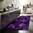 Tappeto Passatoia  Salotto Cucina Bagno Lavabile Antiscivolo Moderno Quadrato Viola - MOD5084