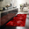 Tappeto Passatoia  Salotto Cucina Bagno Lavabile Antiscivolo Moderno Quadrato Rosso- MOD5085