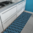 Tappeto Passatoia Salotto Cucina Bagno Lavabile Antiscivolo Moderno Gemetrico Croce Azzurro- MOD5141