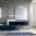 Tappeto Passatoia Salotto Cucina Bagno Lavabile Antiscivolo Moderno Geometrico Cubi Azzurro- MOD5185
