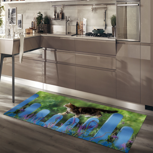 Tappeto Passatoia Salotto Cucina Bagno Lavabile Stampa Digitale Gatto Europeo - GAT0017