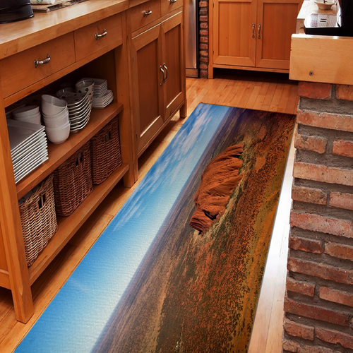 Tappeto Passatoia Salotto Cucina Bagno Lavabile Paesaggio Uluru Deserto Rosso - PAE0115