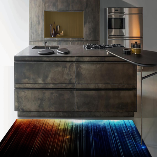 Tappeto Passatoia Salotto Cucina Bagno Lavabile Pattern Raggi Luce Colori Arcobaleno - PATT0010