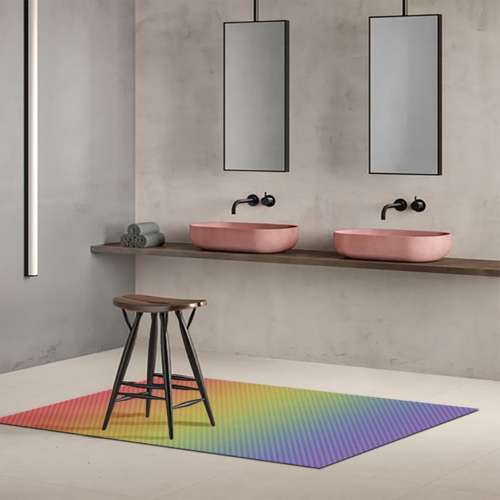 Tappeto Passatoia Salotto Cucina Bagno Lavabile Pattern Colori Arcobaleno - PATT0016