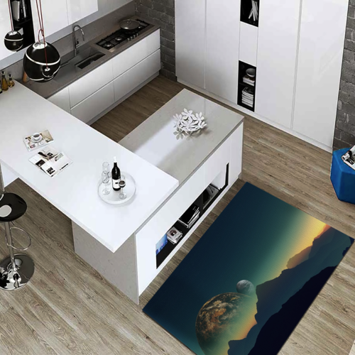 Tappeto Passatoia Salotto Cucina Bagno Lavabile Spazio Pianeti Marte Giove Sistema Solare - SPA0045
