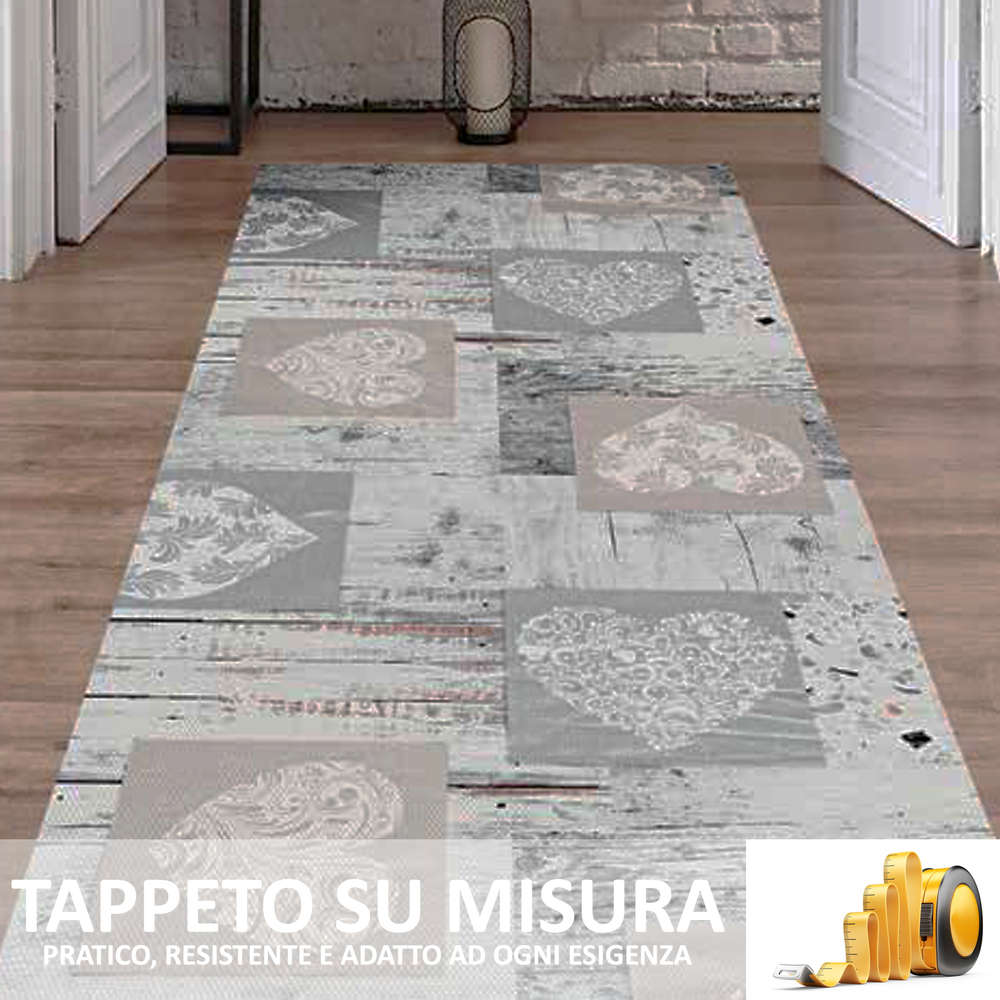 Romantica Tappeto passatoia antiscivolo lavabile aderente stampa digitale Romantica 50x250 cm