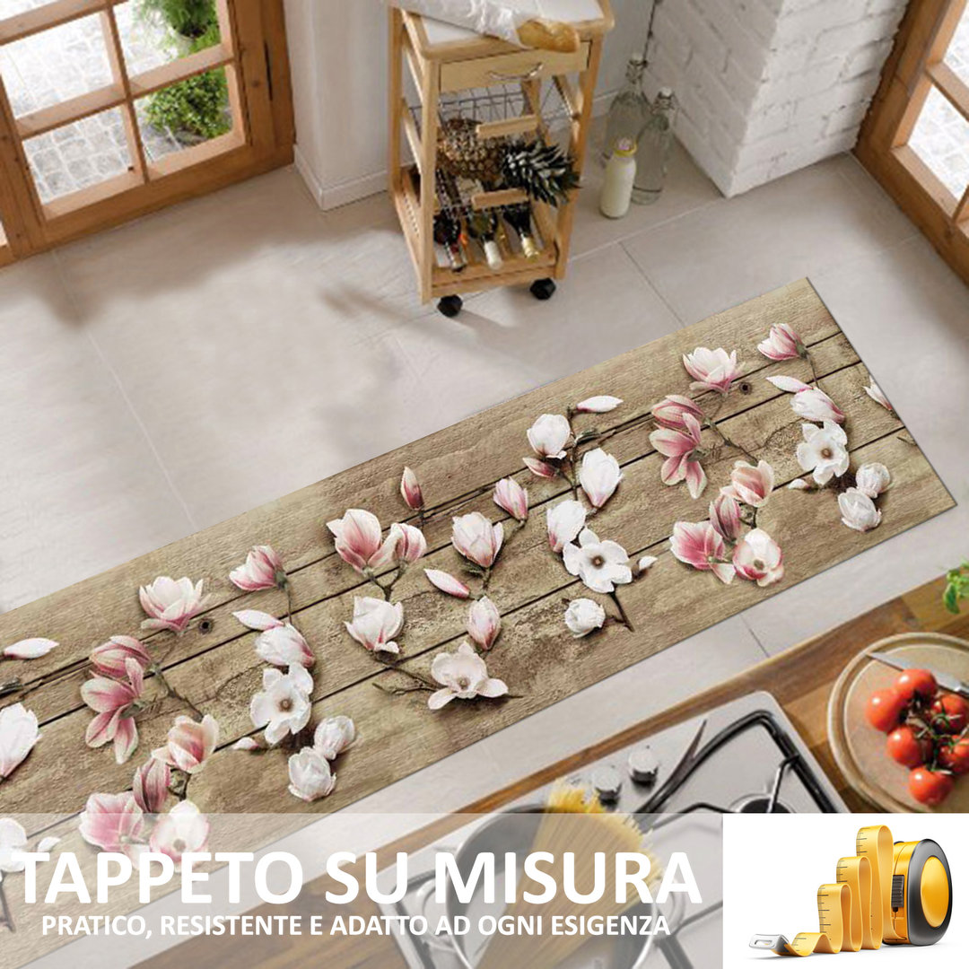 PERSONAL - Tappeto Passatoia Cucina Antiscivolo Stampa Digitale Taglio su Misura - GEMME