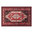 Tappeto Corsia Salotto Camera Lavabile Antiscivolo Classico Persiano Rosso Nero Bordeaux - SANANDAJ